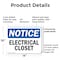 Signmission Electrical Closet, 14 in W x Rectangle, Plastic OS-2PACK-NS-P-1014-L-11642 - alternate 7